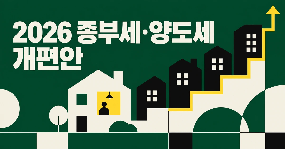모르면 손해보는 2026 종부세, 양도세 개편안