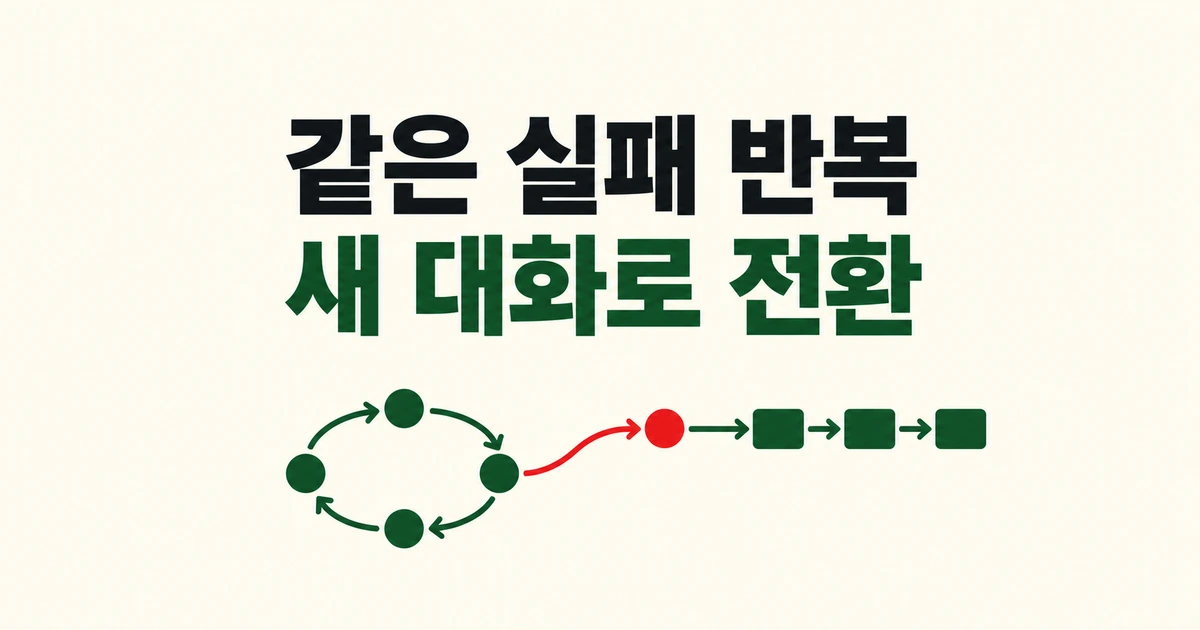AI 코딩 에이전트가 같은 실패를 반복할 때, 새 대화가 필요한 순간