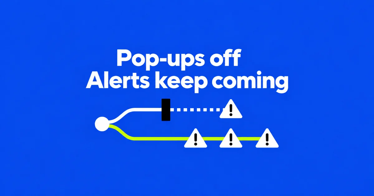 Virus alerts keep appearing after you block browser pop-ups