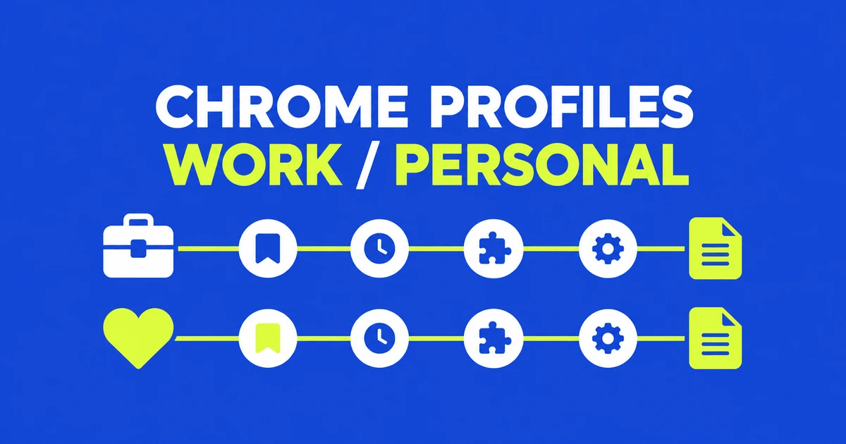 Separate work and personal accounts in Chrome without mixing browser data