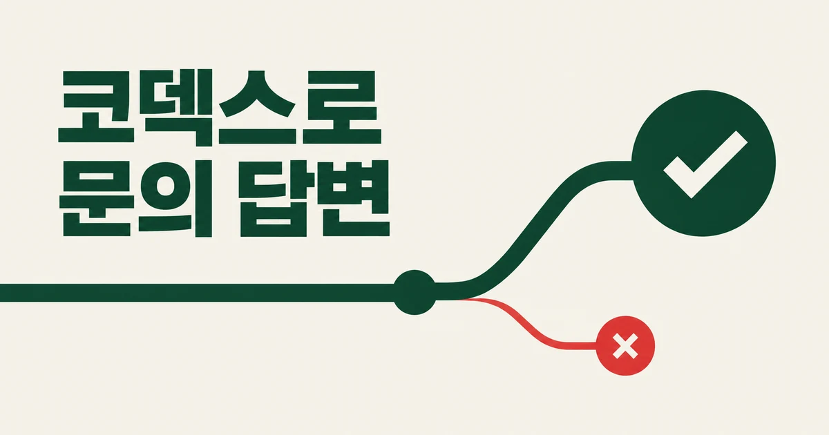 코덱스로 고객 문의 답변 만드는 프롬프트 매뉴얼