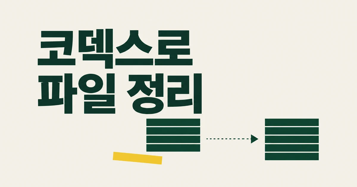 코덱스로 파일 정리하는 프롬프트 매뉴얼