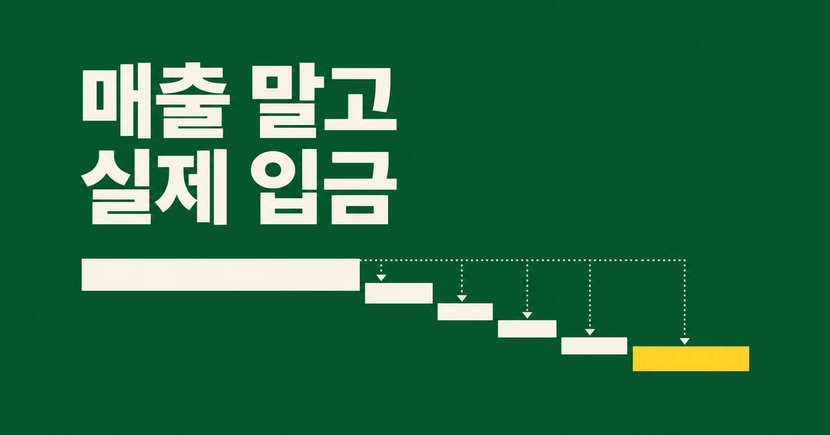 쿠팡 매출은 보이는데 실제로 얼마 남았는지는 모른다