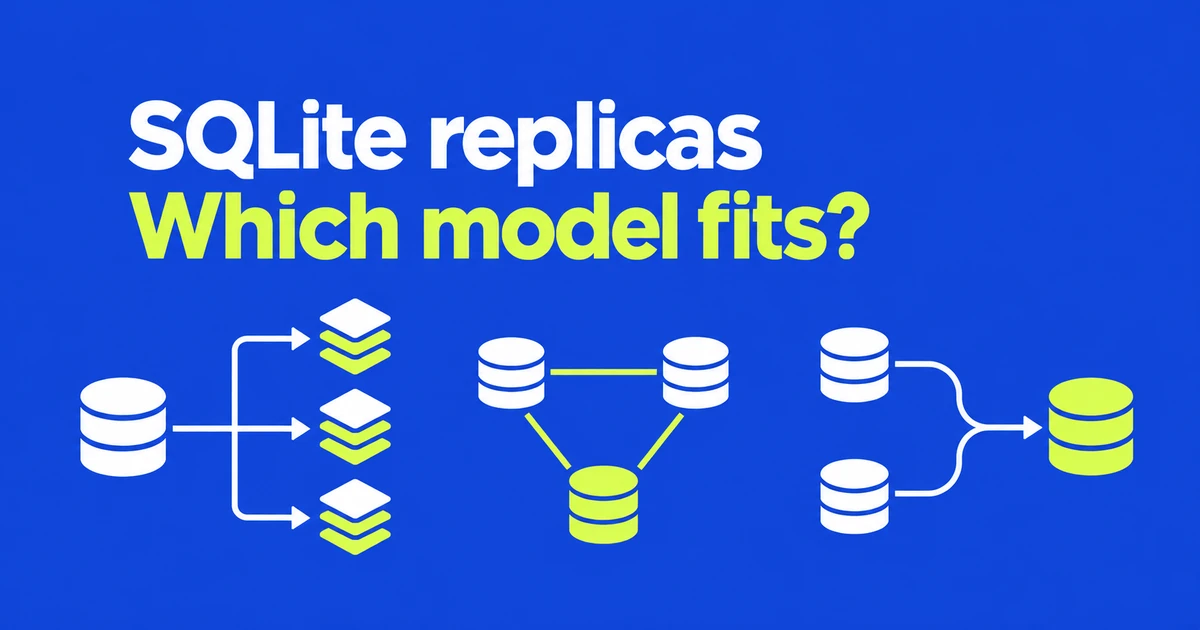 Litestream, rqlite or cr-sqlite: Which SQLite Replication Model Fits?