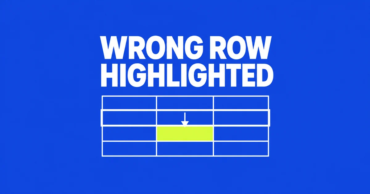 Fix Excel Conditional Formatting That Highlights the Wrong Row