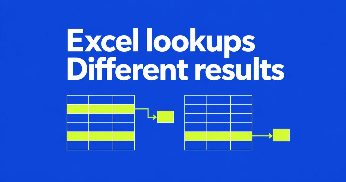 XLOOKUP vs VLOOKUP: When a Replacement Formula Changes the Result