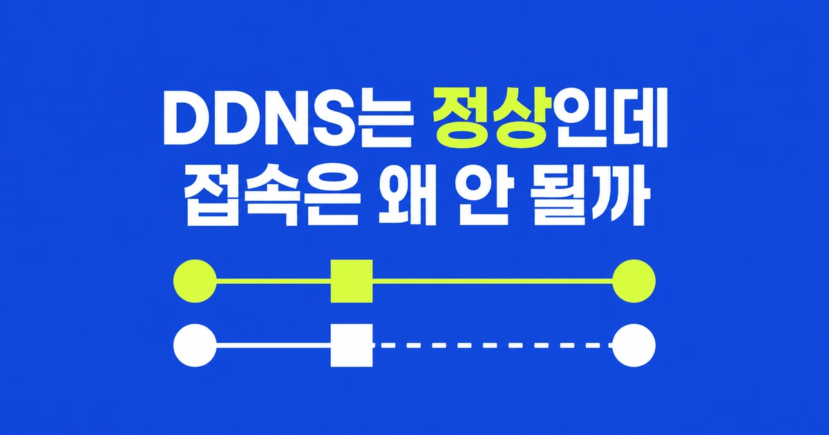 FreeDNS 설정은 됐는데 외부 접속이 안 된다면
