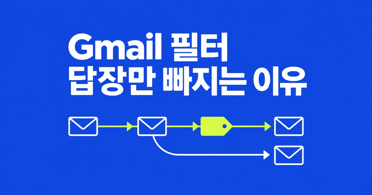 Gmail 필터를 만들었는데 답장만 분류되지 않는 이유