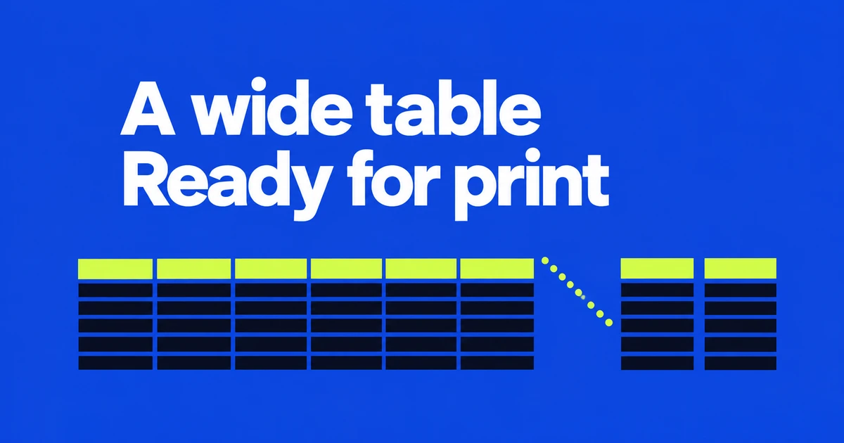 Google Docs tables that print too small or split across pages