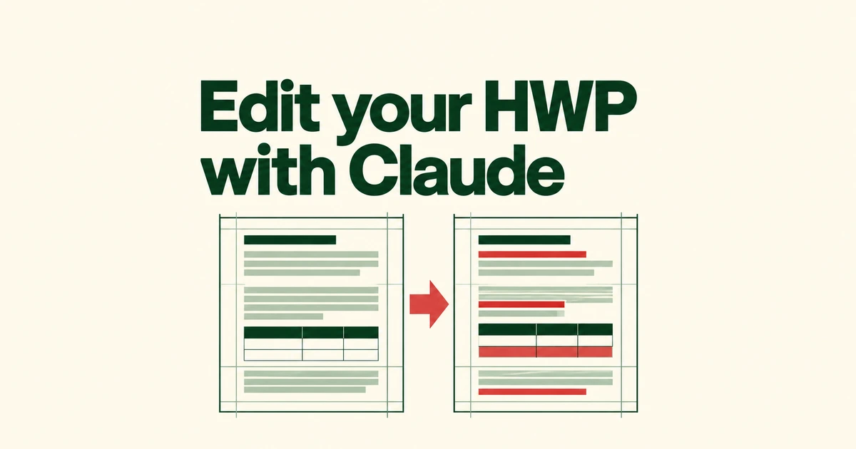Edit an Existing HWP Template with Claude Through Hancom Docs