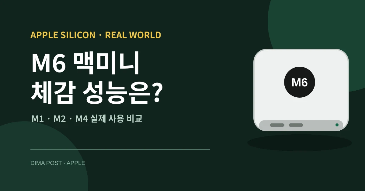 애플 M6 맥미니, 실제 체감되는 성능 변화는?