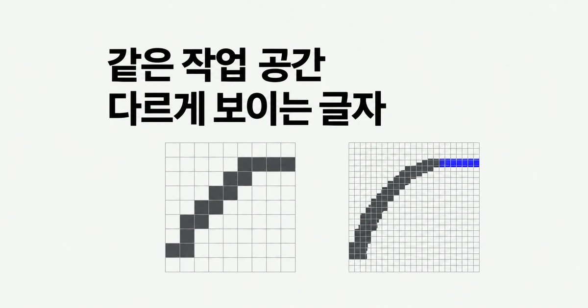맥 27인치 4K·5K 모니터, 같은 작업 공간에서 달라지는 글자