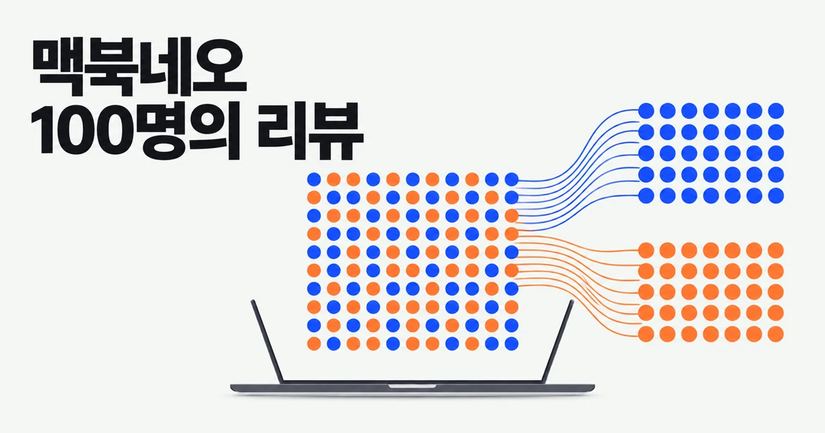 맥북네오, 100명의 리뷰 모아보기