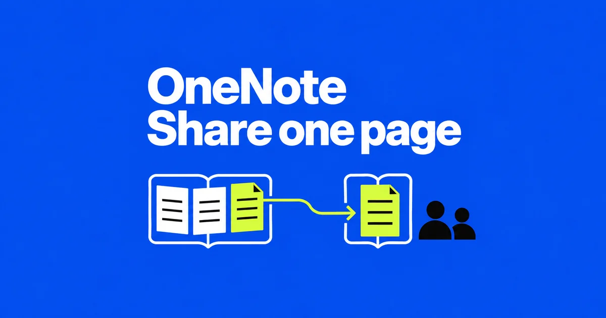 Share One OneNote Page Without Sharing Your Other Notes