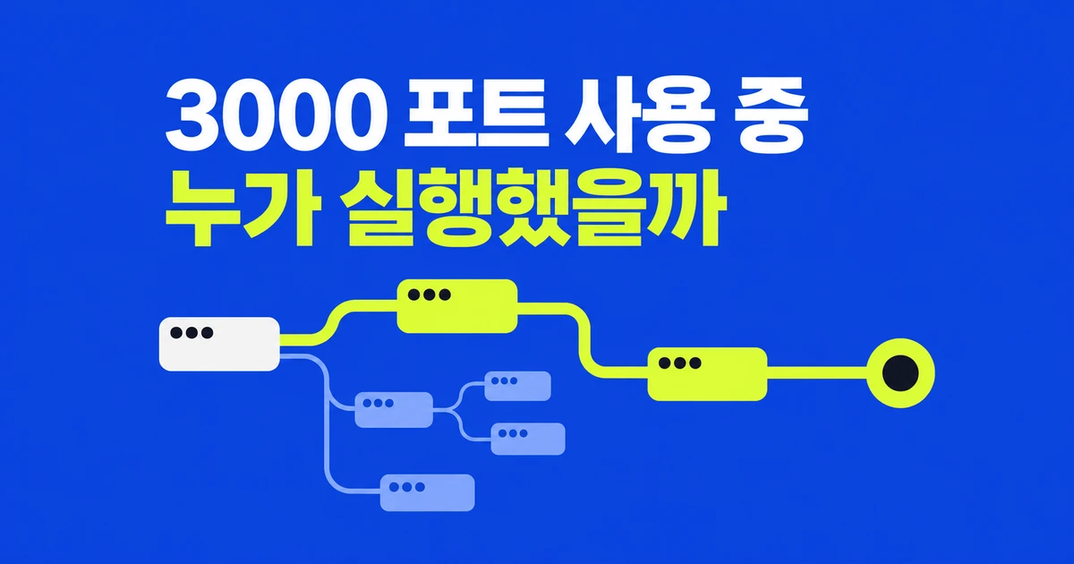 3000 포트가 이미 사용 중일 때, proc로 실행 주체 찾기