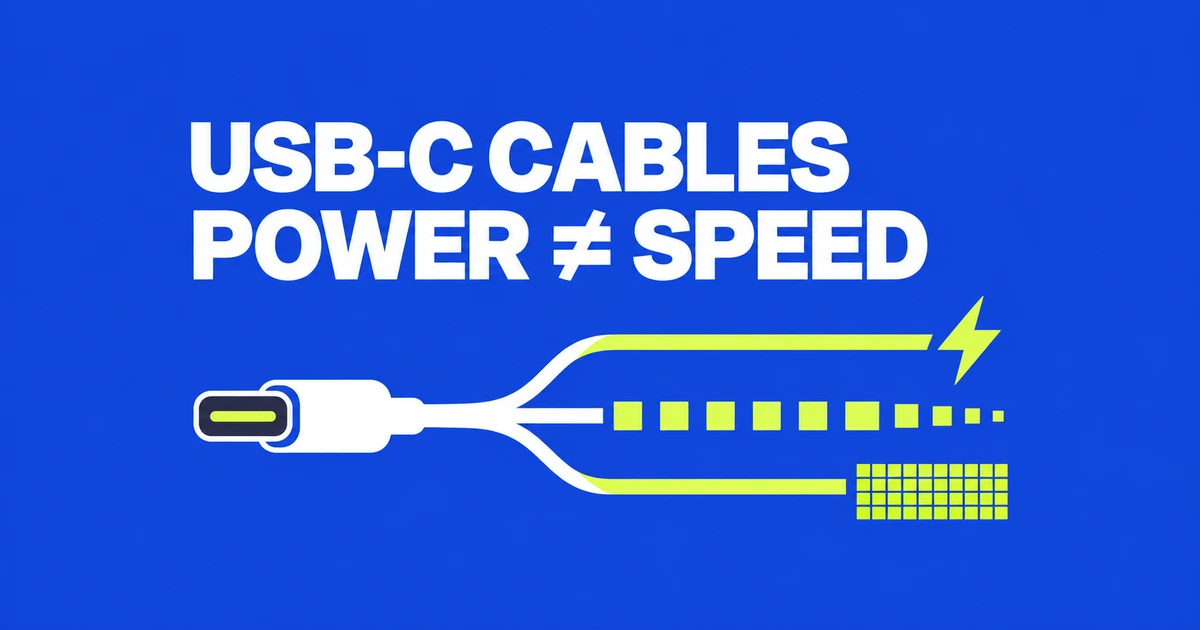 Why a 240W USB-C Cable Can Be Slow—and What to Buy for an SSD or Monitor