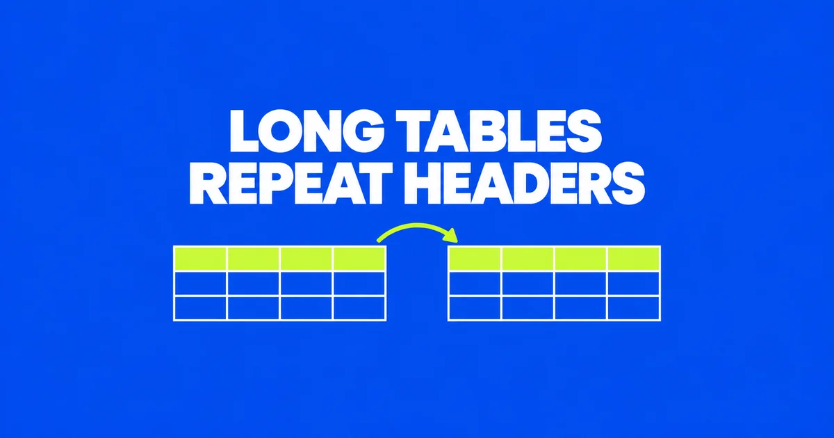 Repeat Word table headers without copying them onto every page