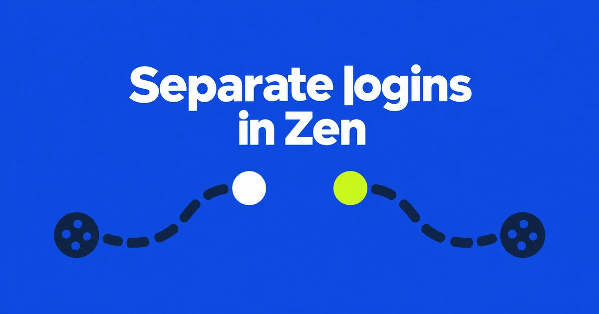 Moving from Arc to Zen: Separate Logins, History and Work Extensions